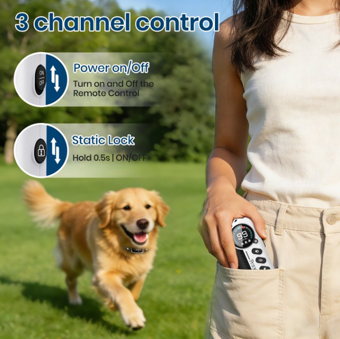 4 Modes Dog Shock Collar with Remote,4000ft Dog Training Collars with Beep,Vibration,Static and Shock Lock-No Shock Mode,IPX7 Waterproof Dog Bark Collar for Small Large Dogs