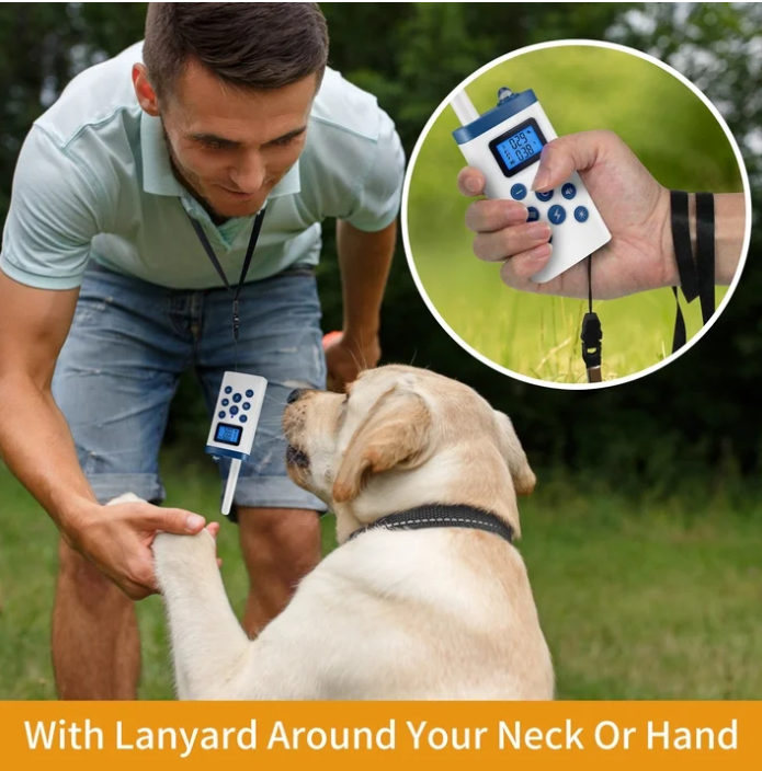 PetJoy 3 Dog Shock Collar for Large Dogs，Dog Training Collar for 3 Dogs，Automatic Bark Collar with Remote，Training Collar with Beep, Vibration ,Shock and Flashlight,Level 1-100, 3600 ft Range