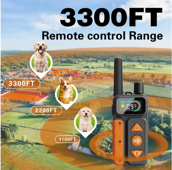 Paipaitek No Shock Dog Training Collar with Remote, 3300ft Range, Vibrating & Waterproof