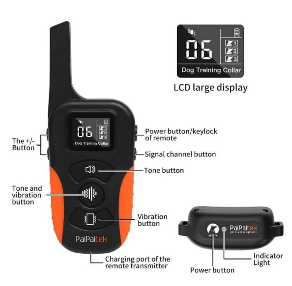 PaiPaitek No Shock Dog Training Collar with Remote 3300ft Range, Vibrating Dog Collar Beep&Vibrate Only,Waterproof&Rechargeable,Buzz Collar for Dogs 5-120 lbs