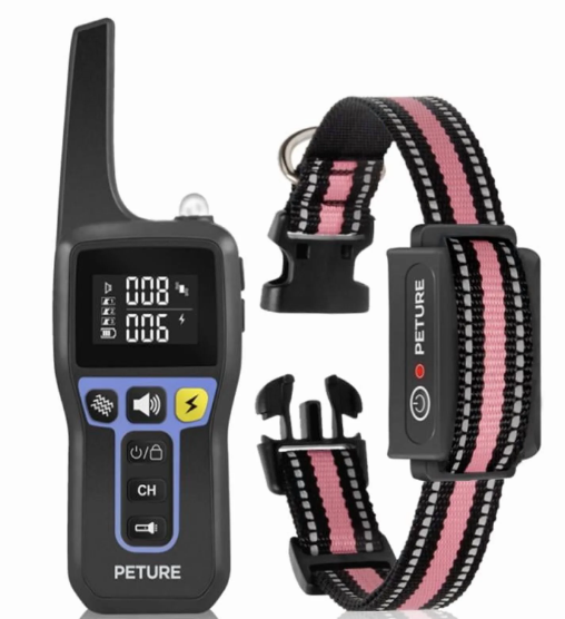 PaiPaitek 2-in-1 Bark Collar,3300FT Remote Dog Training Collar,Adjustable Electronic Dog Collar,Shock Collar for Large Medium Small Dog,w/3 Modes,IPX7
