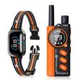 Paipaitek Dog Training Collar with Remote,2-in-1 Dog Shock Collar & Auto Bark Collar,3300FT Range,Waterproof Shock Collar for Small Medium Large Dogs,Orange