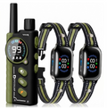 Paipaitek Dog Training Collar with Remote,2-in-1 Dog Shock Collar & Auto Bark Collar,3300FT Range,Waterproof Shock Collar for Small Medium Large Dogs,Green,For 2 Dogs