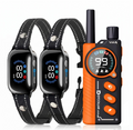 Paipaitek Dog Training Collar with Remote,2-in-1 Dog Shock Collar & Auto Bark Collar,3300FT Range,Waterproof Shock Collar for Small Medium Large Dogs,Orange,For 2 Dogs
