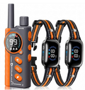 Paipaitek Dog Training Collar with Remote,2-in-1 Dog Shock Collar & Auto Bark Collar,3300FT Range,Waterproof Shock Collar for Small Medium Large Dogs,Orange,For 2 Dogs