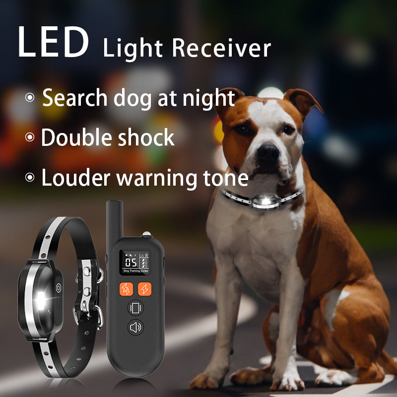 PD 516B 3300ft Range Rechargeable Waterproof LED light Shock Ecollar Dog Training With Remote Control 4 Training Modes