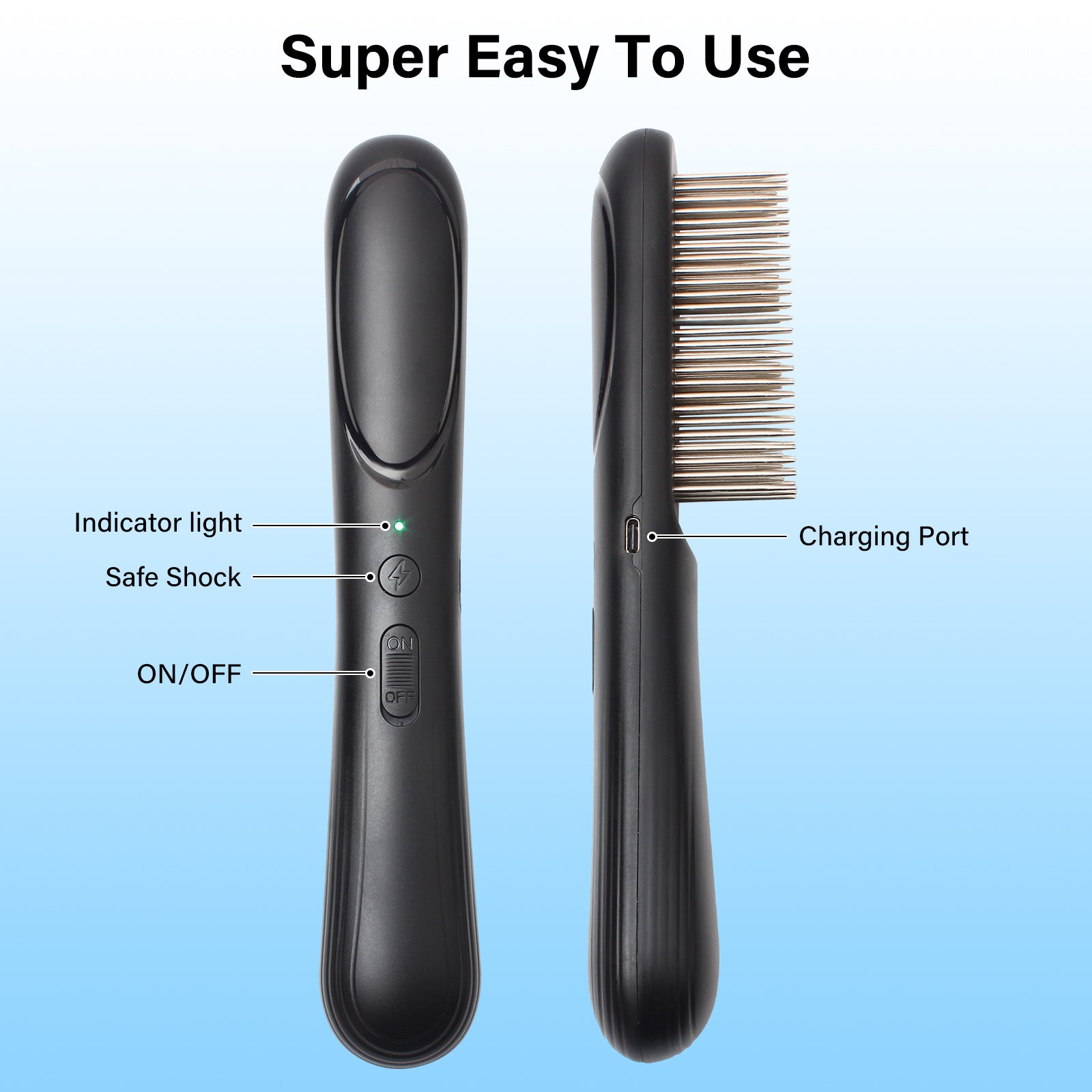 Customisable ABS Electronic Dog Combs New Deworming Alternative Medications Safe Physical Electronic Deworming Combs