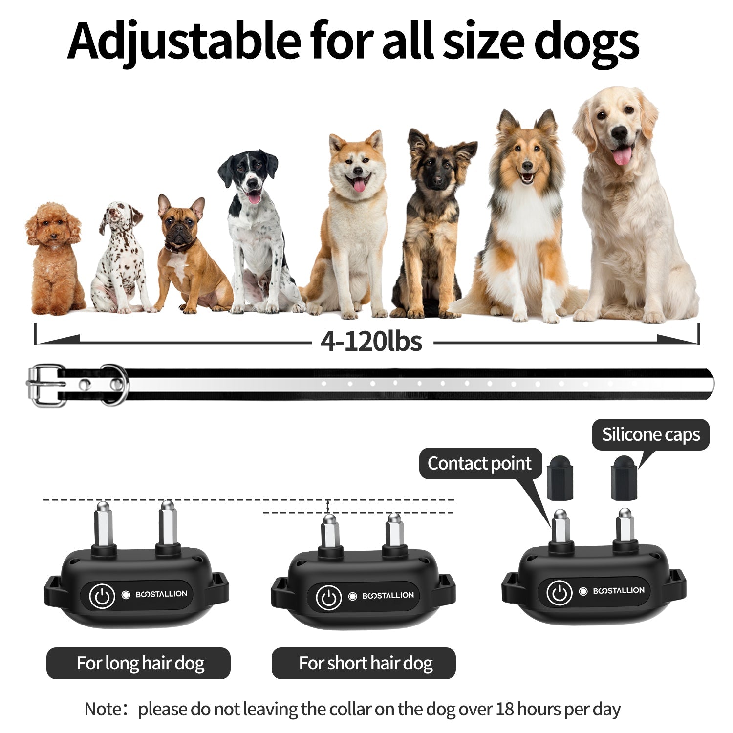 BOOSTALLION Dog Training Collar with Remote - 3300ft Range, 3 Humane Training Modes (Beep, Vibration, Shock), IPX7 Waterproof, Rechargeable E-Collar for Medium to Large Dogs (40-150 lbs)