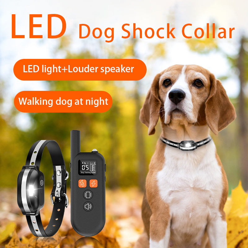 PD 516B 3300ft Range Rechargeable Waterproof LED light Shock Ecollar Dog Training With Remote Control 4 Training Modes