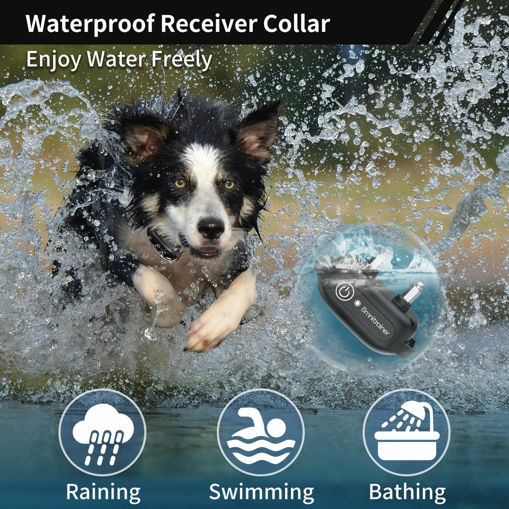 OMNITRAINER Dog Training Collar with Remote - 3300Ft Range, 3 Humane Training Modes (Beep, Vibration, Static), IPX7 Waterproof & Rechargeable - Professional E-Collar for Small, Medium, Large Dogs