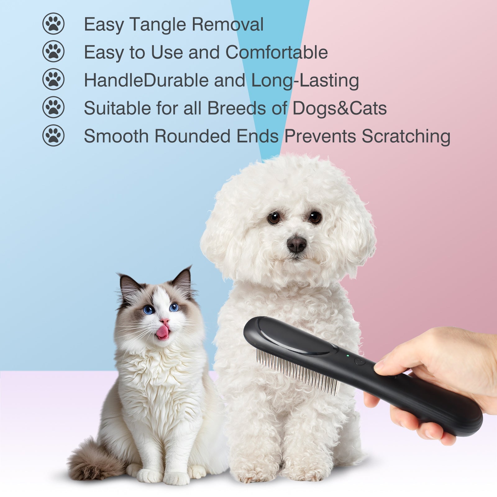 Customisable ABS Electronic Dog Combs New Deworming Alternative Medications Safe Physical Electronic Deworming Combs