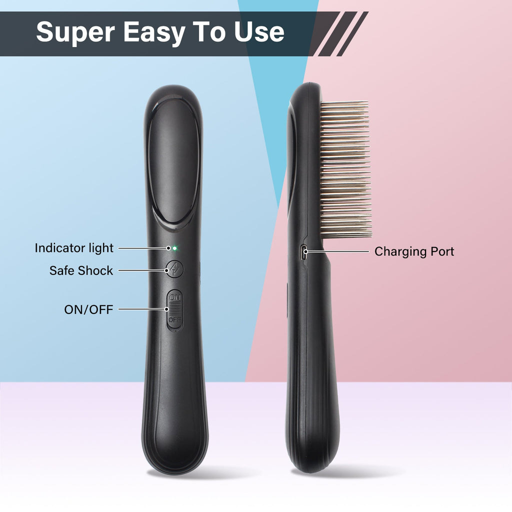 Customisable ABS Electronic Dog Combs New Deworming Alternative Medications Safe Physical Electronic Deworming Combs