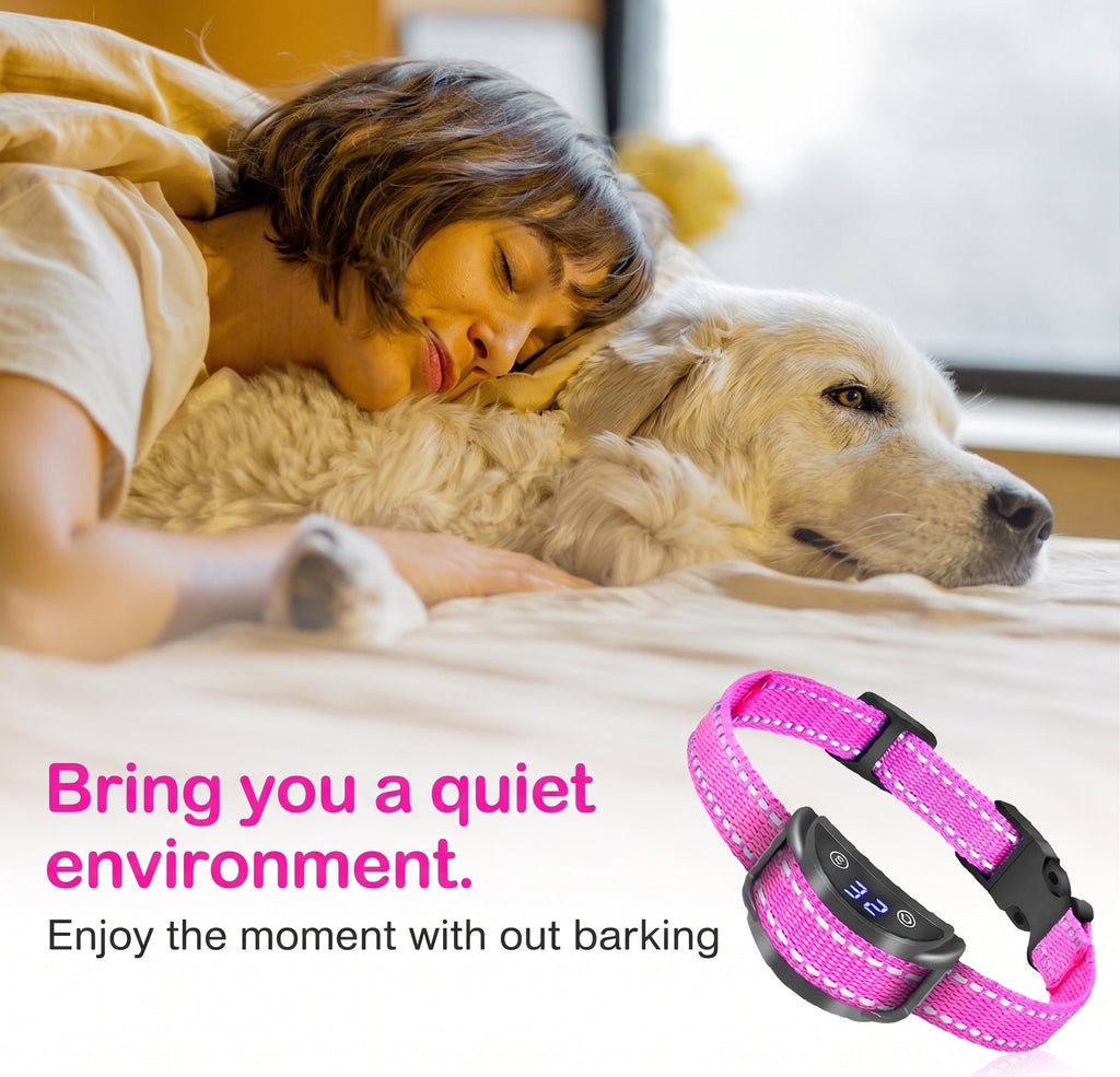 Paipaitek Dog Bark Collar, Automatic Shock & Beep, Waterproof & Rechargeable, For Small to Large Dogs