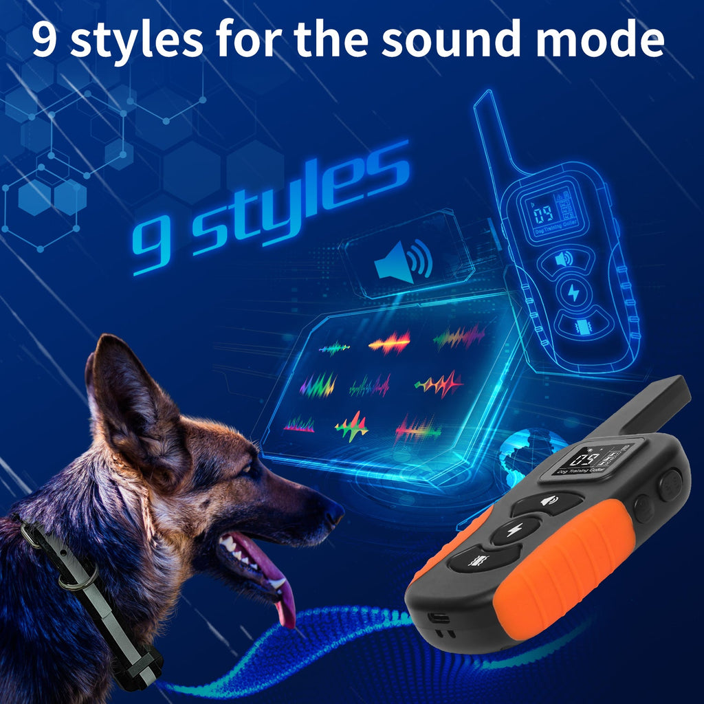 PD 519 PaiPaitek Rechargeable Waterproof Static Shock Electric Dog Training Collar With Remote 3300FT For All Breeds Sizes