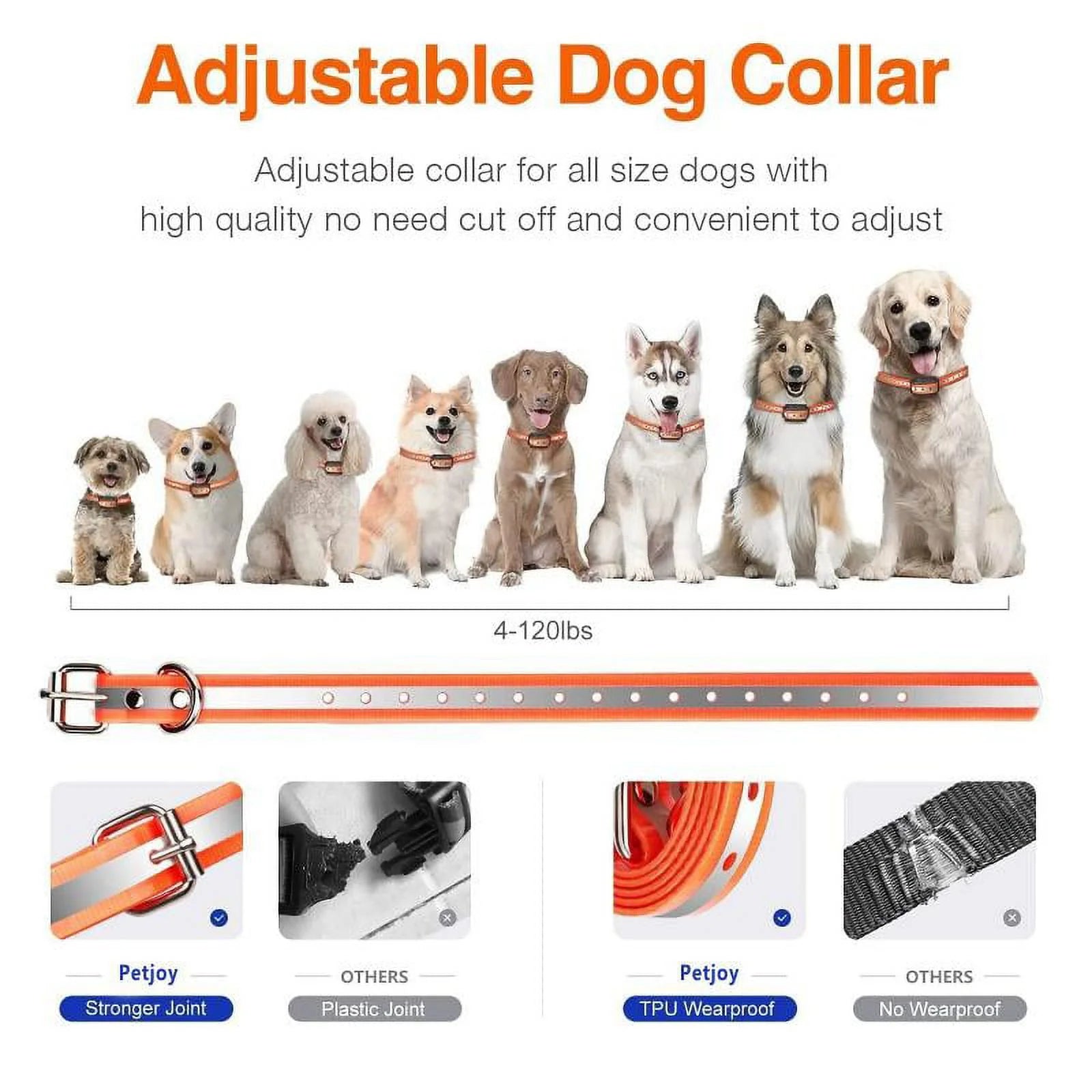 Petjoy 2-IN-1 Remote Dog Training Collar,Electronic Dog Collar,Shock Collar for Large Medium Small Dog，3 Safe Modes with Beep,Vibration&Shock,IPX7,3300FT.