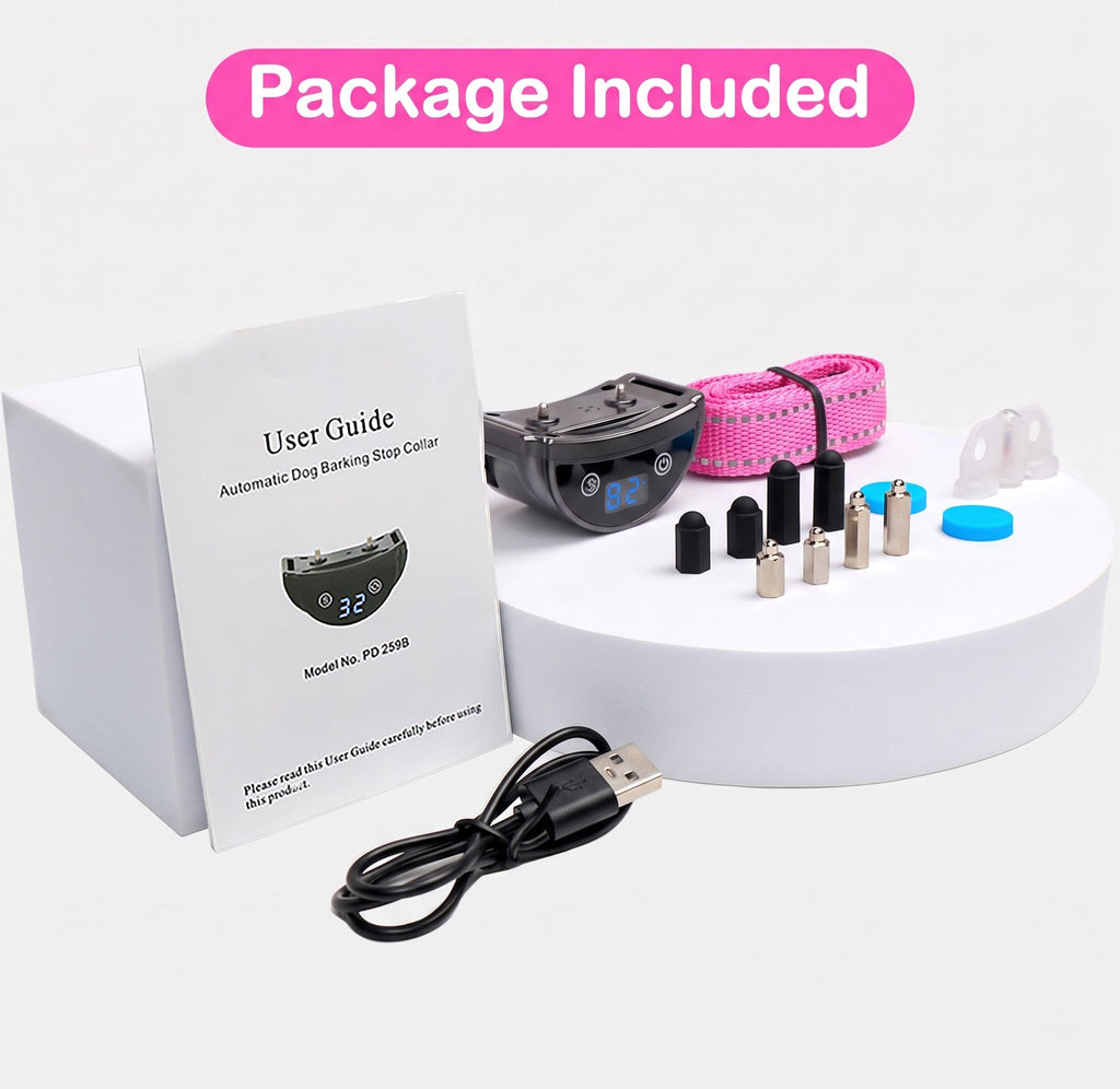 Paipaitek Dog Bark Collar, Automatic Shock & Beep, Waterproof & Rechargeable, For Small to Large Dogs