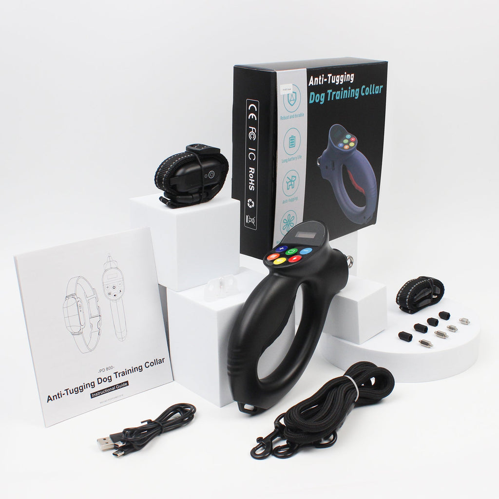 PD 800 PaiPaitek Dog Shock Collar with Smart Training Leash, 3300ft Waterproof Electric Collar with 3 Training Manual Options And Automatic Stop Pull