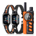 Paipaitek Dog Training Collar with Remote,2-in-1 Dog Shock Collar & Auto Bark Collar,3300FT Range,Waterproof Shock Collar for Small Medium Large Dogs,Orange,For 2 Dogs