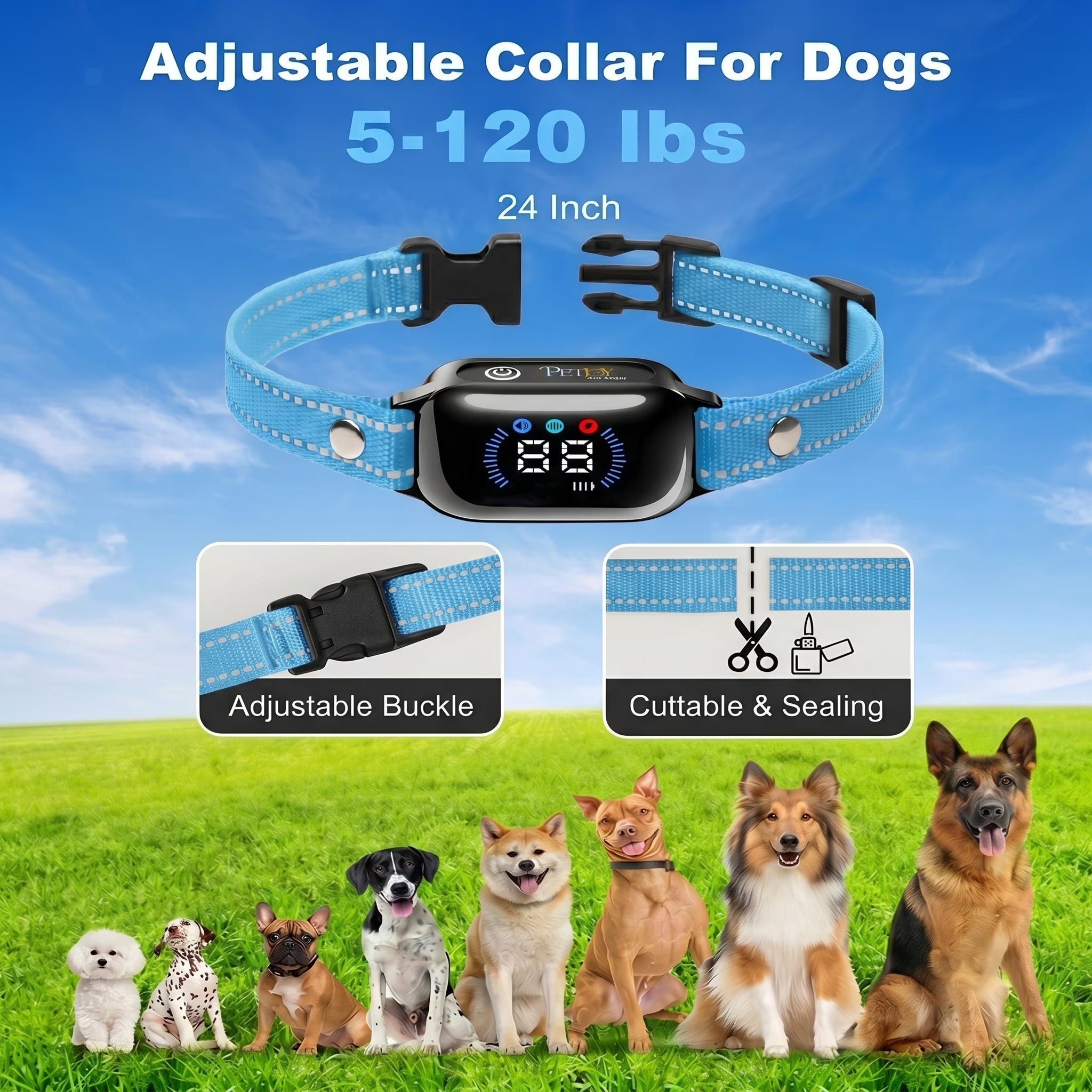 Paipaitek Dog Training Collar for 3 Dogs,4000ft Remote,Safety Shock Lock,9 Tones,White,for 2 dog