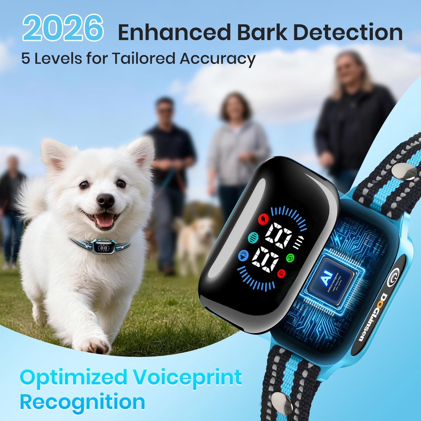 PetJoy 2 in 1 Dog Training Collar with Remote 3 Pack Dog Shock Collar ，3300Ft Anti Bark Collar for Small Large Dogs,IPX7 Waterproof