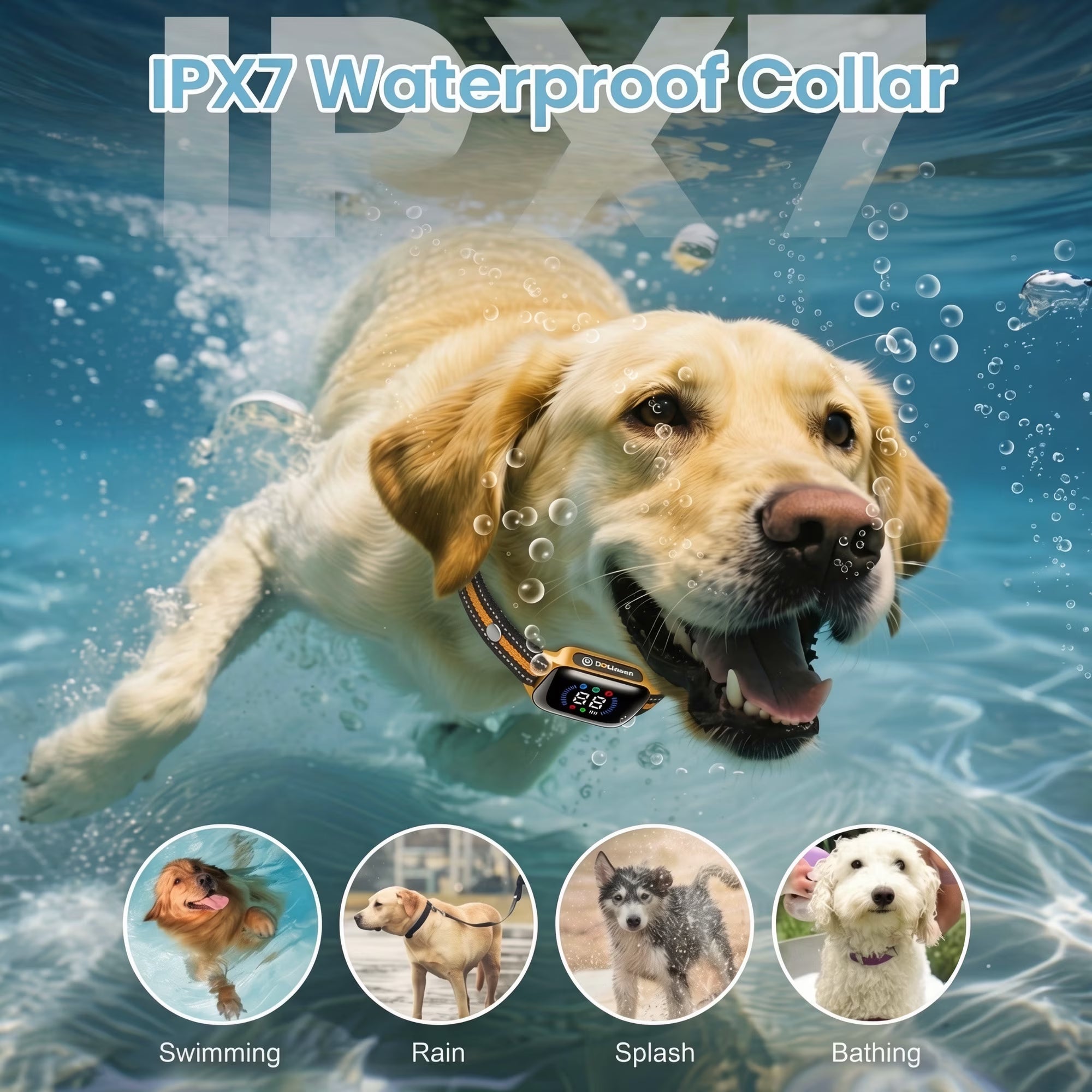 Paipaitek Dog Training Collar for 2 Dogs with Remote, 3300ft Long Range, 3 Modes (Shock, Vibration, Beep), IPX7 Waterproof Rechargeable E-Collar for Small Medium Large Dogs