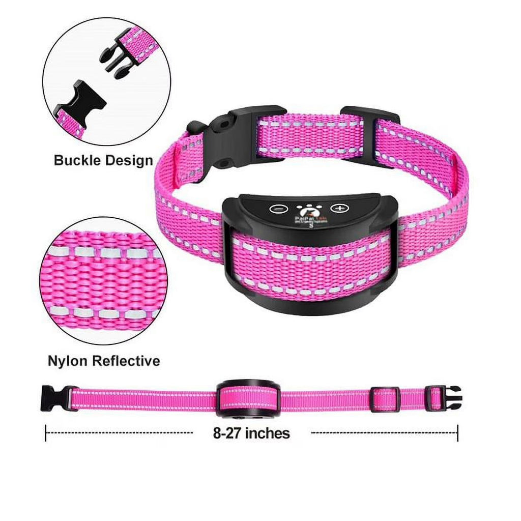 Paipaitek Dog Bark Collar,Automatic Shock & Beep,Waterproof & Rechargeable,For Small to Large Dogs,Black,3pcs