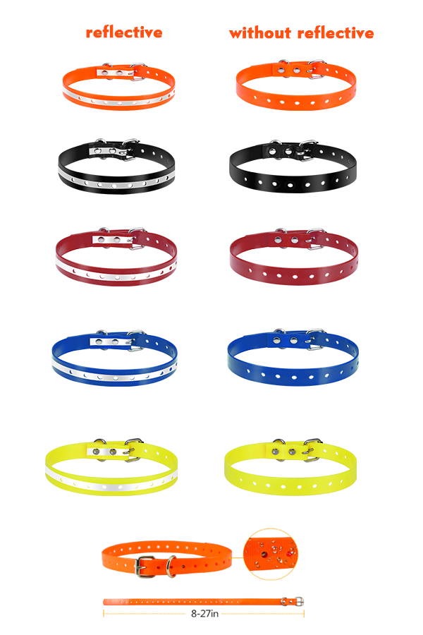 Replacement TPU Collar Strap Fits to All Brands of Pet Shock Bark E Collars and E Fences.