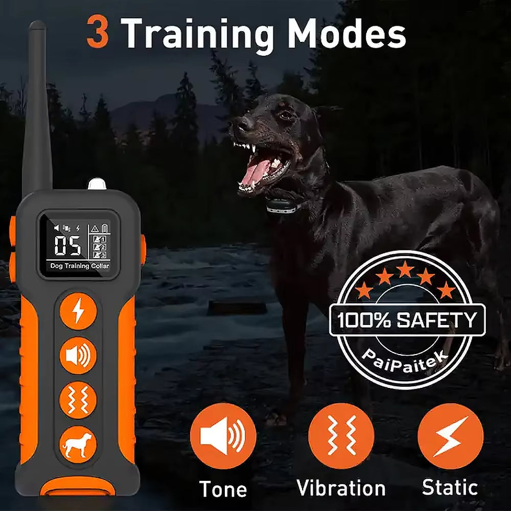 OMNITRAINER Dog Shock Collar,3300ft Electric Dog Training Collar with Remote for Large Medium Small Dogs,IPX7 Waterproof Rechargeable
