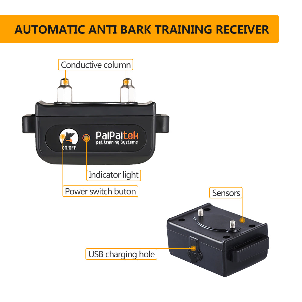 PD 525-TIO 2 IN 1 Dog Remote Training Collar Automatic Stop Barking With Shock