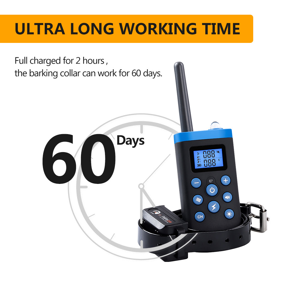 PD 525-TIO 2 IN 1 Dog Remote Training Collar Automatic Stop Barking With Shock